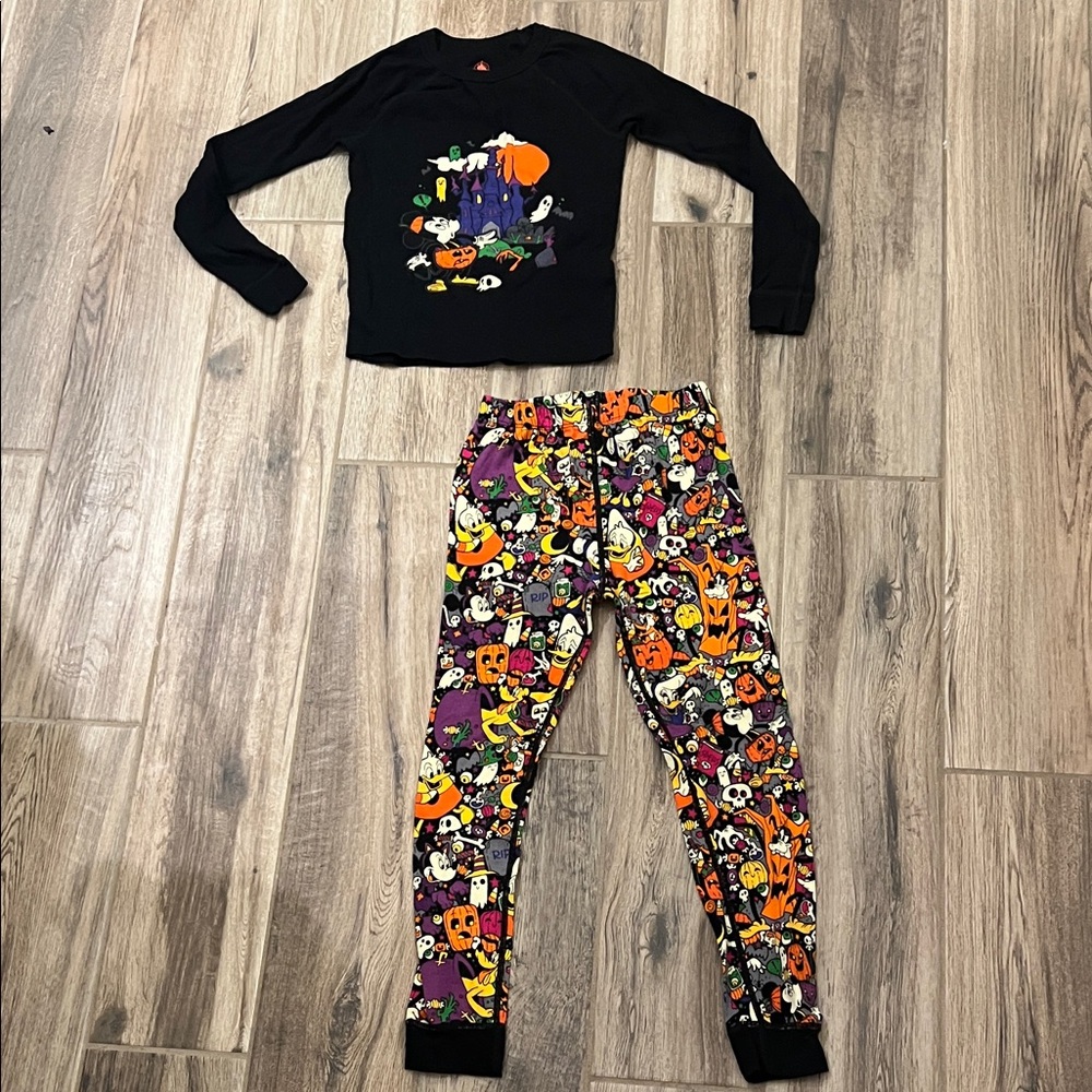 Disney Store Mickey Mouse Halloween Themed Pajama Set Size 8